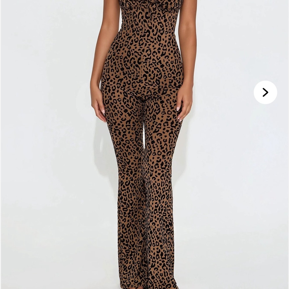 Fashion Nova Brown Leopard Jumpsuit